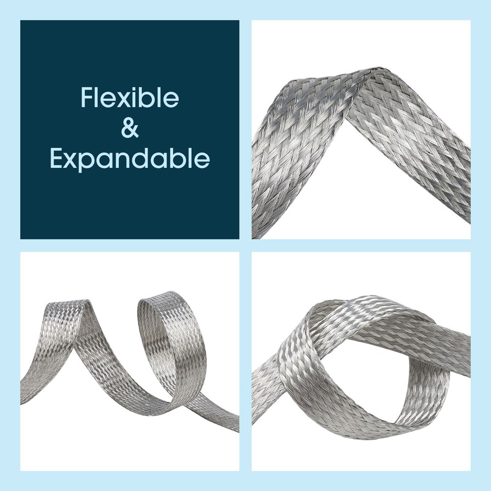 Screening Signal Wire Cable Shielded Braid Sleeving Flexible Tinned Copper Metal