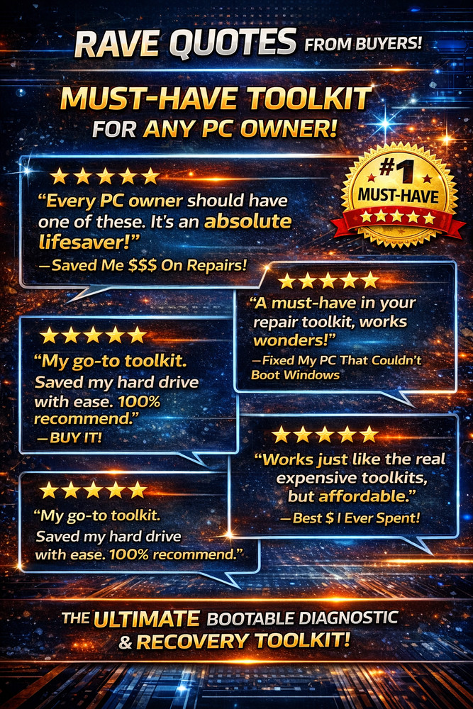 Windows Boot Repair Recovery CD – Hard Drive Fix, Restore & Diagnostics Tool