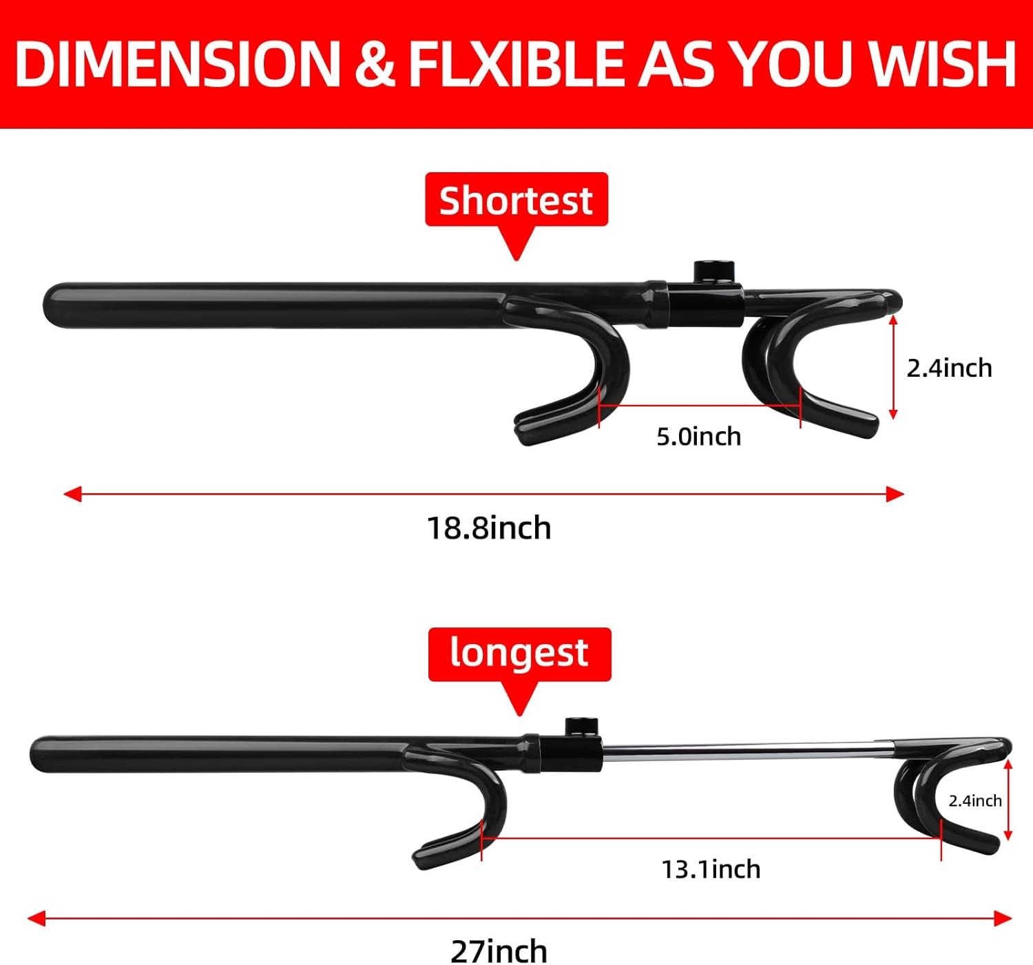 Heavy Duty Car Steering Wheel Lock Anti-Theft Security Device Universal + 2 Keys