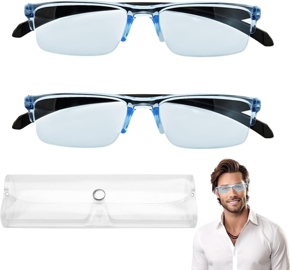 2 Pcs Auto Focus Glasses, Automatic Zoom Reading Intelligent Self Adjusting Pres