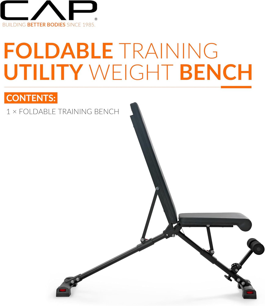 CAP Barbell Multi-Purpose Adjustable Utility Strength Training Weight Bench | Mu