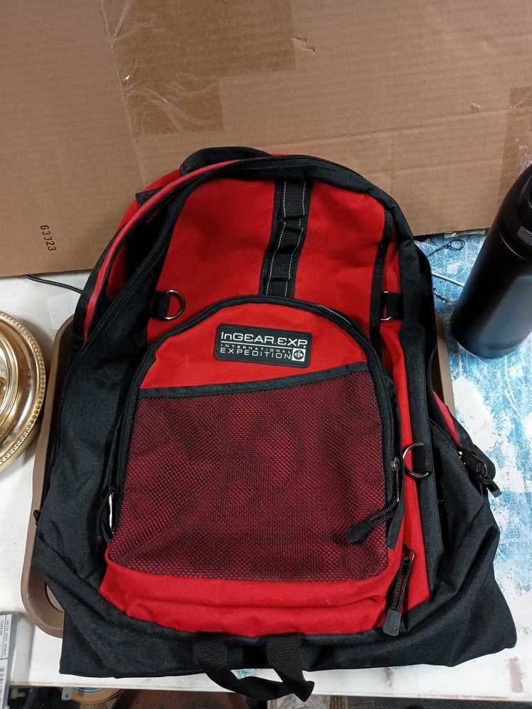 Back pack, InGear Exp., Large Canvas, Red/Black