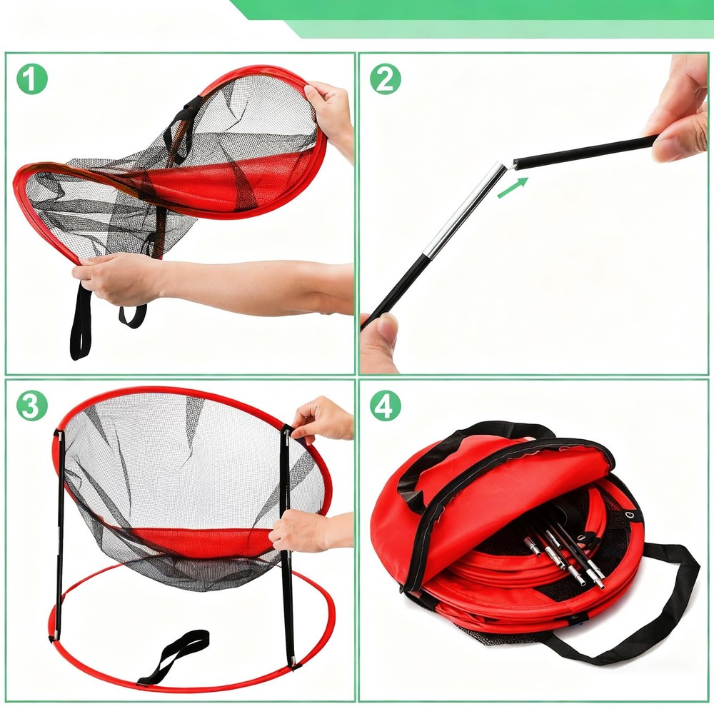 3 Pack Golf Chipping Net, 3 Sizes Pop Up Golf Target Practice Net for Indoor ...