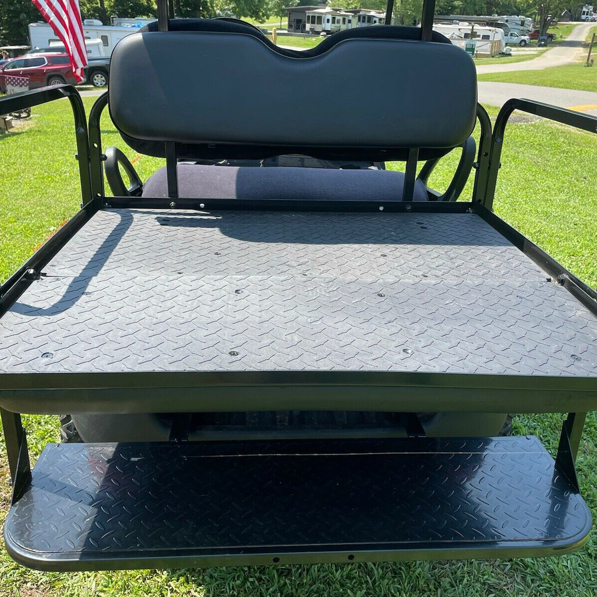 Fits Club Car Precedent Golf Cart Rear Flip Seat Cushion Kit (2004-UP) Black