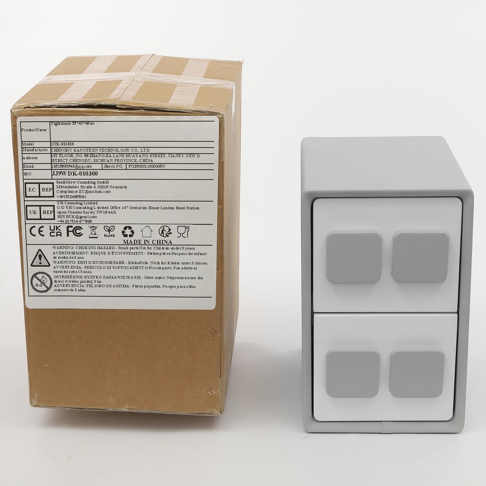 Bedside Table, Minimalist End Table With 2 Drawers, Bedside Table for Bedrooms