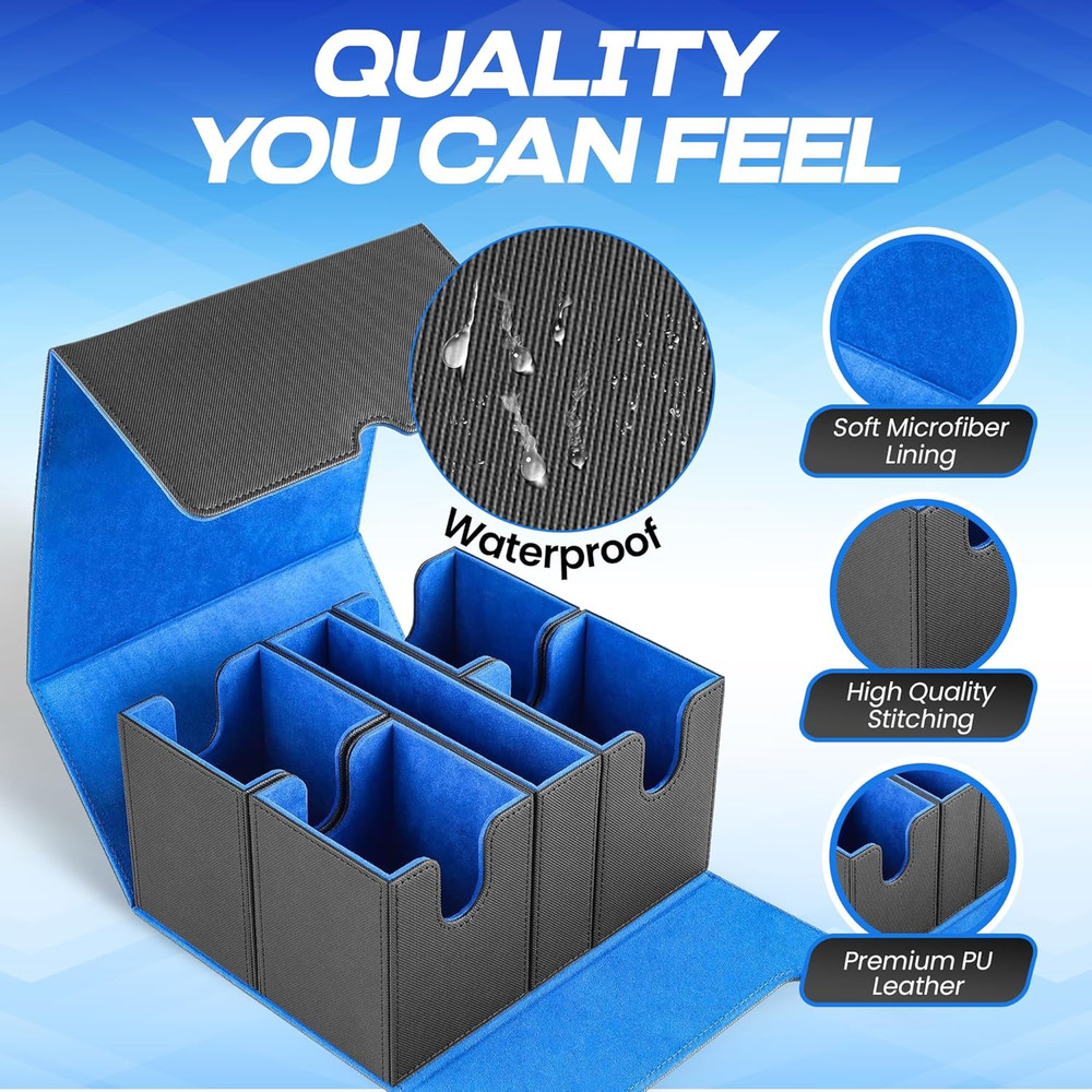 NOVA 5 in 1 MTG Deck Box Commander Case - MTG Deck Box with Secure Magnetic Clos