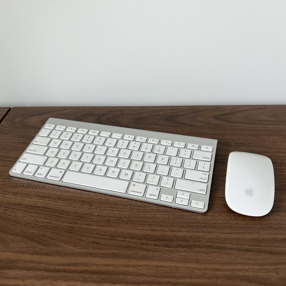 Apple Wireless Keyboard A1314 & Magic Mouse A1657 Bundle Laptop Set WORKING