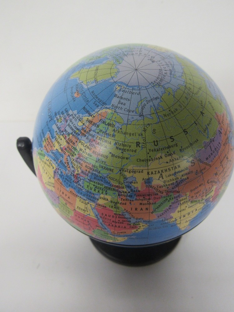 Desktop Rotating Replogle Globe 5 1/2" x 4" Dual Direction Spin Ships Free