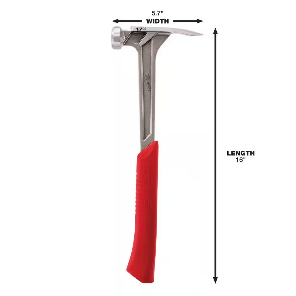 17 Oz. Smooth Face Framing Hammer with Hammer Loop