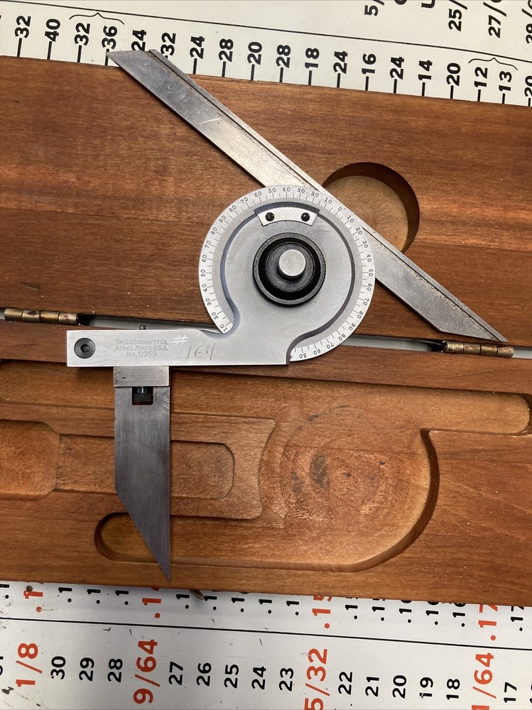 Starrett C359 Precision Universal Bevel Vernier Protractor Machinist Tool Maker