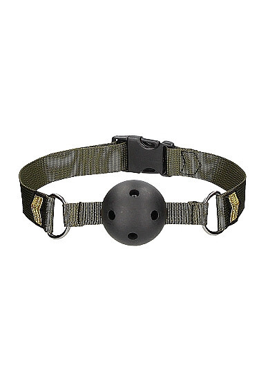 Shots Ouch! Breathable Ball Gag Army theme