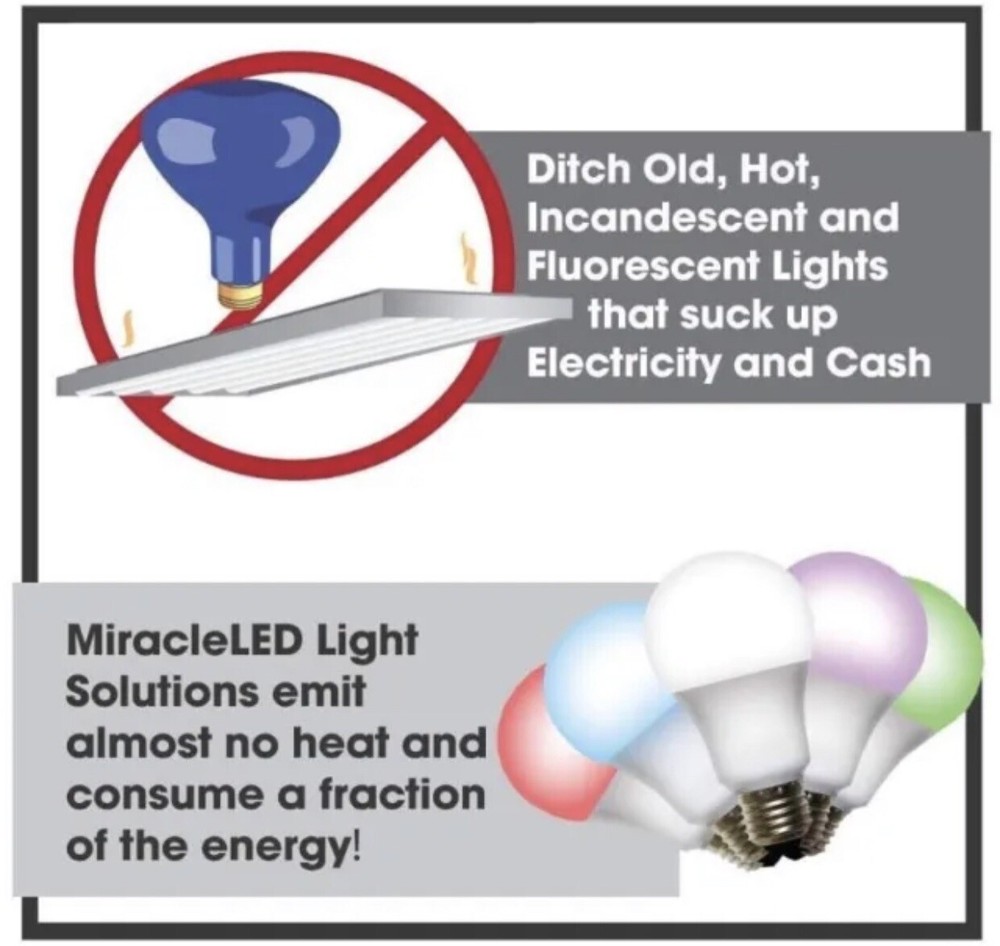LED Miracle 6’ Single Socket Plug-in Grow Light Indoor Extension Cord Waterproof