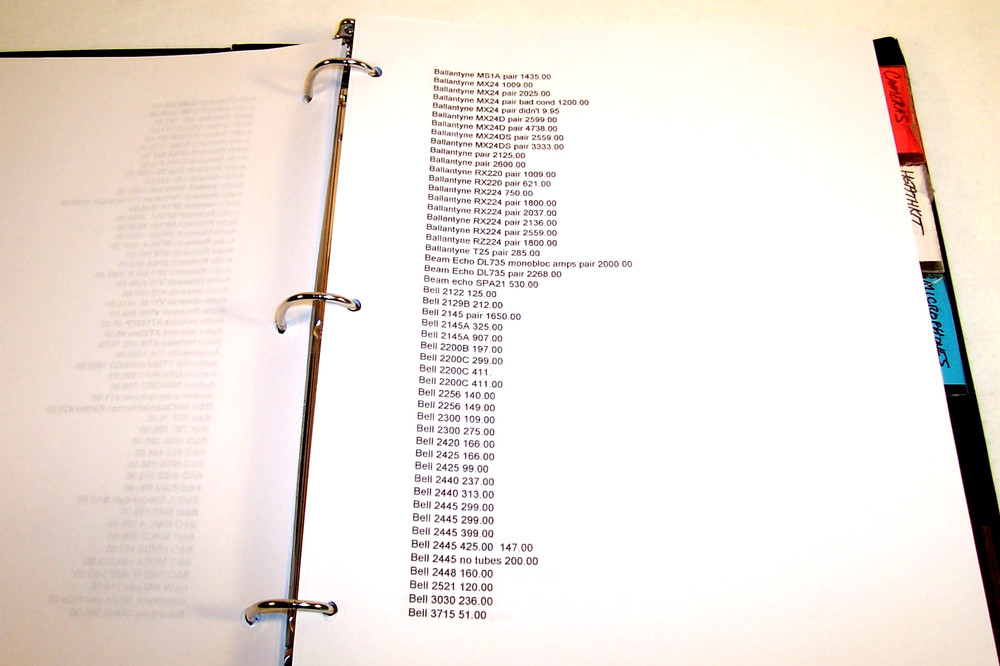 Massive ANTIQUE & HIGH END AUDIO PRICING MANUAL