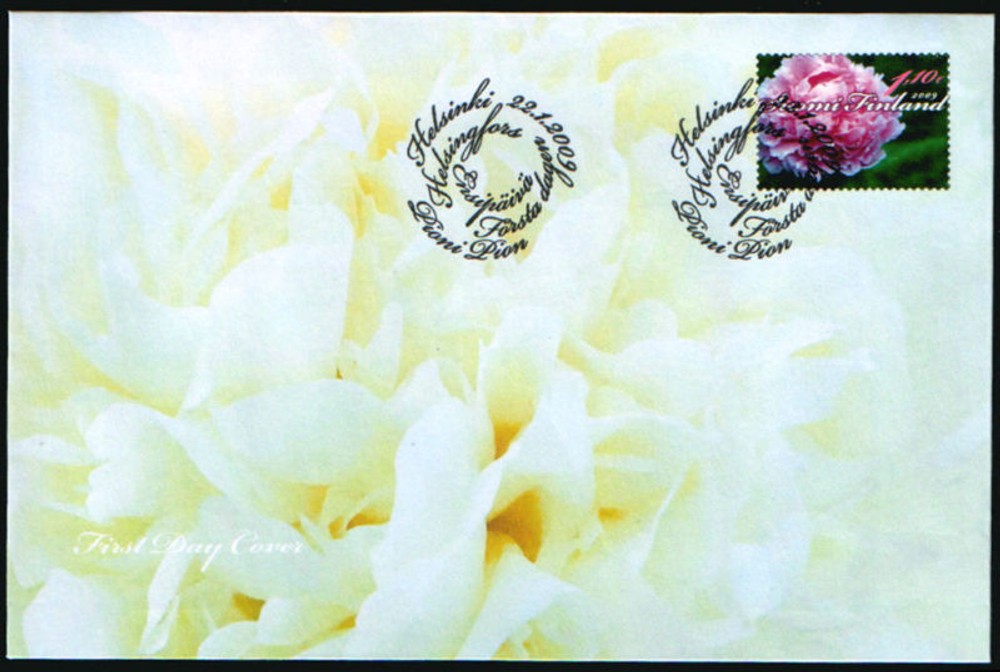 Finland FDC 2009 Flower Peony Mint