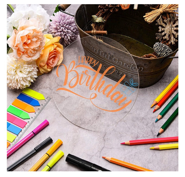 Acrylic Disc Plexiglass Round 1/4" Thick Sheet Clear Cake Bases Choose The Sizes