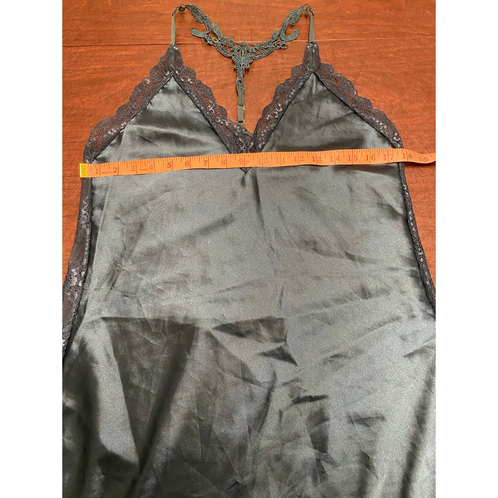 Avidlove Teal Lace Satin Slip Dress Nighty Lingerie Nightgown Large Valentine