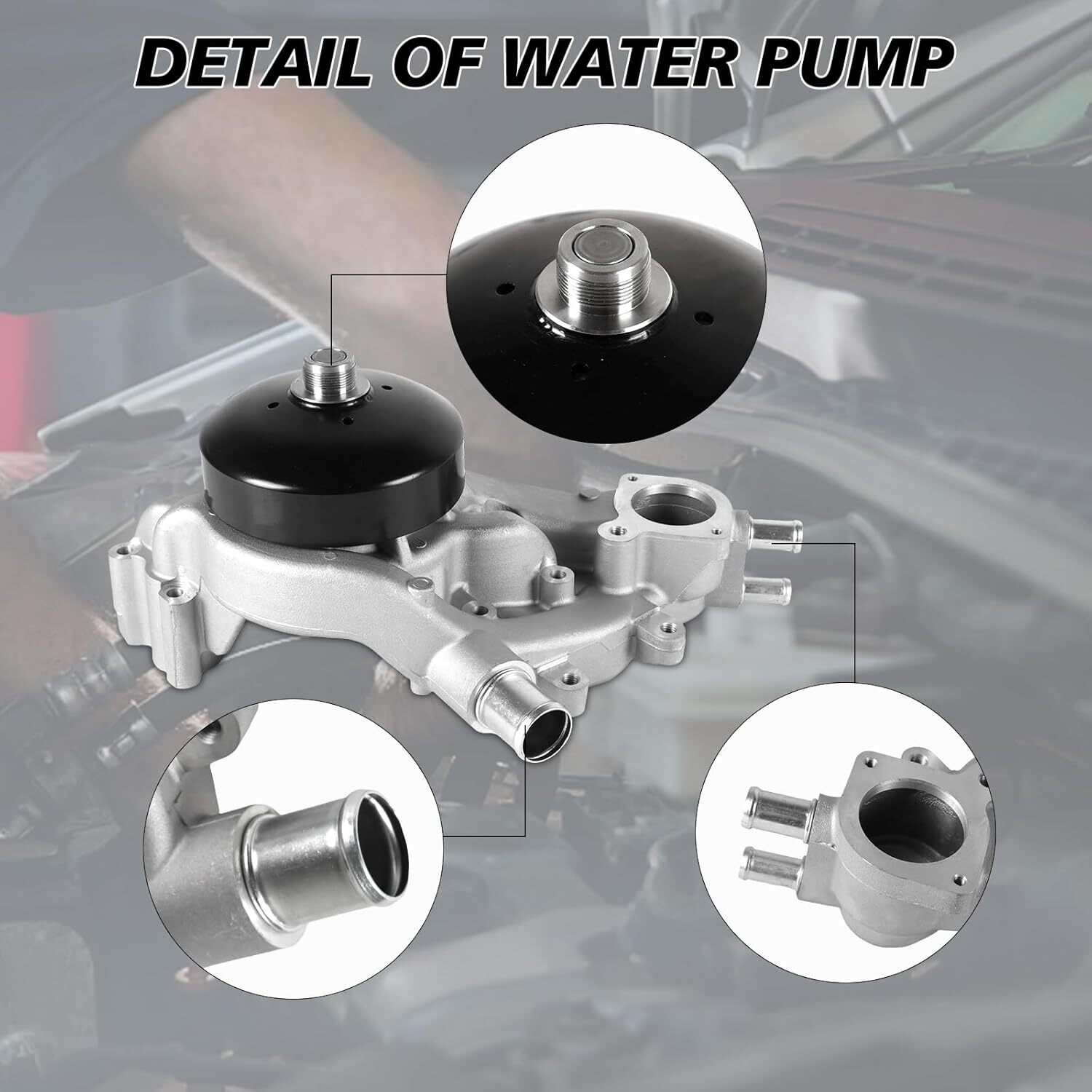 AW6009 Water Pump For Chevy Silverado Tahoe Suburban GMC Sierra 1500 4.8L 5.3L