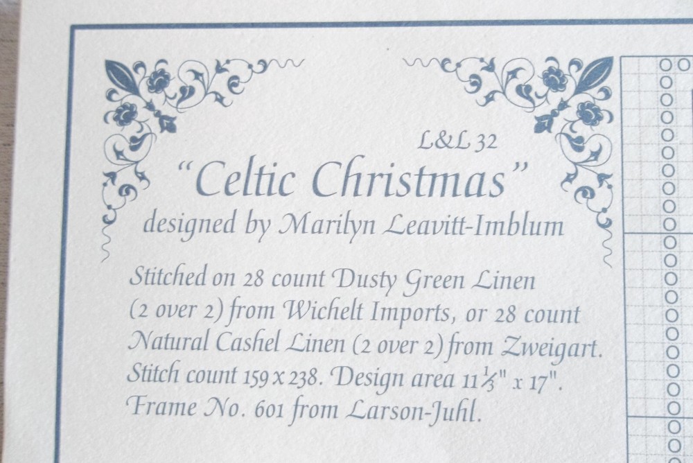 Lavender & Lace CELTIC CHRISTMAS Counted Cross Stitch Pattern