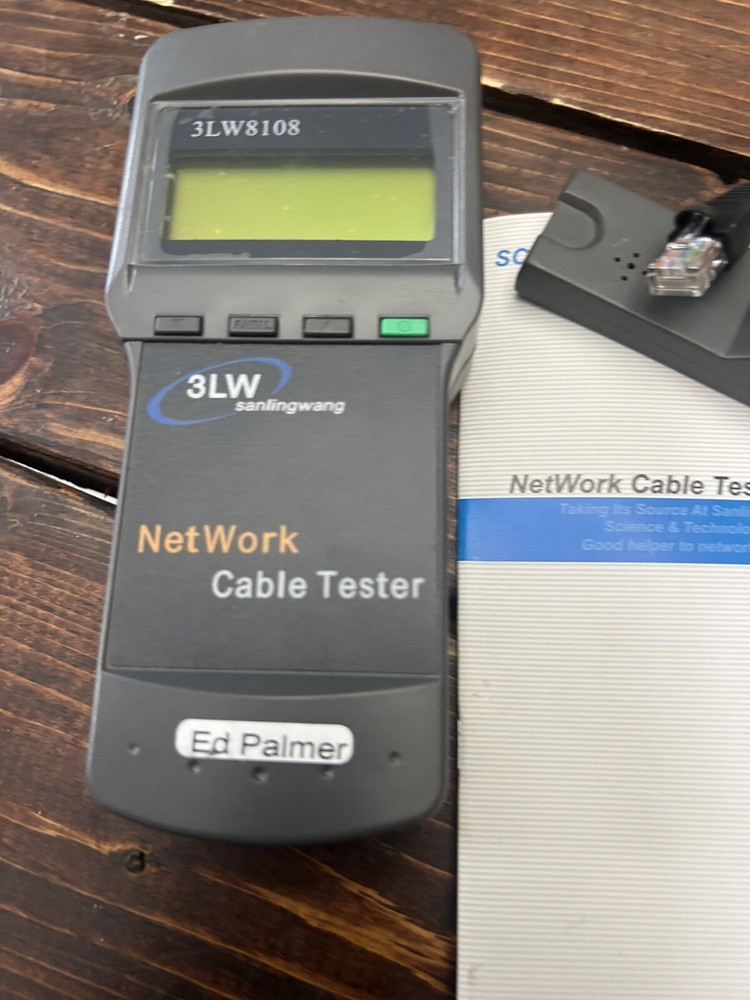 3LW8108 NETWORK CABLE TESTER See Photos Comes With Cable Needs Batteries
