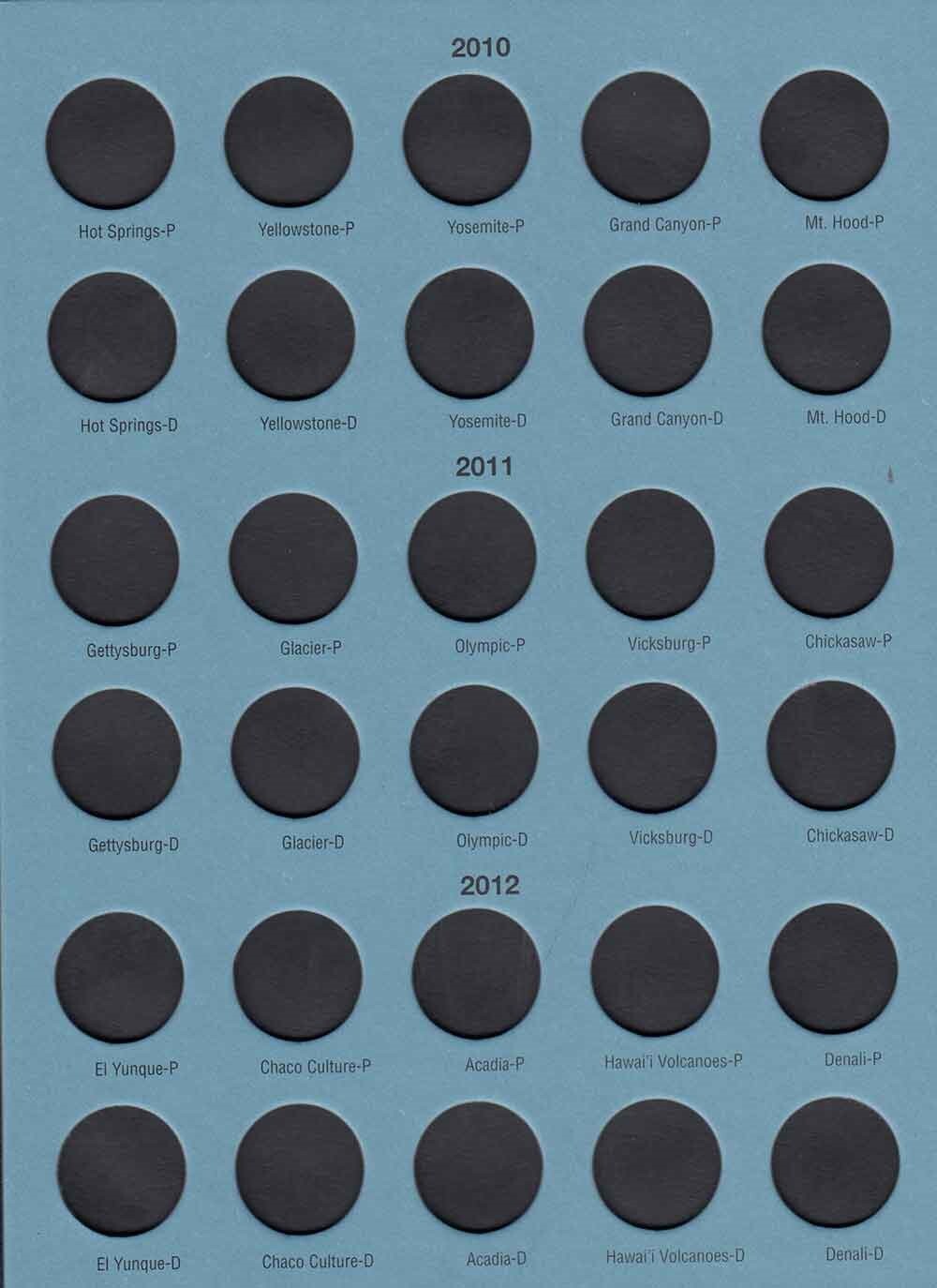 US National Parks Quarters Coin Collection Folder P&D Whitman Deluxe New Album