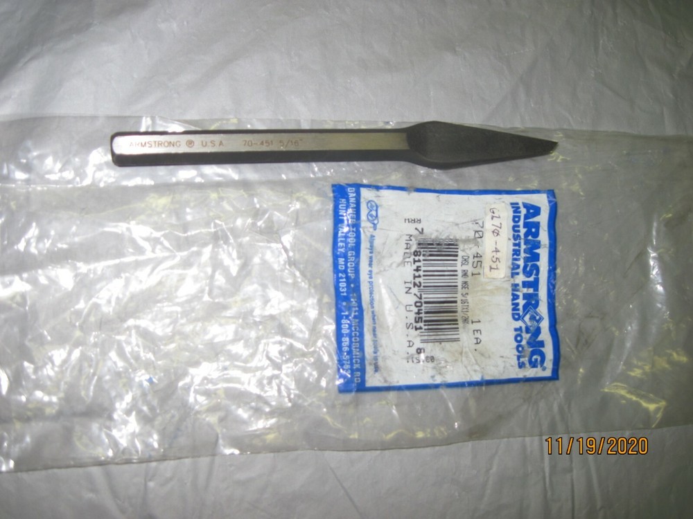 Armstrong 70-451 5/16" Half round chisel