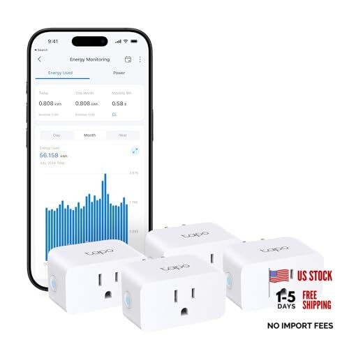 TP-Link  Smart Plug Mini, Matter Compatible, Compatible with Alexa, 4-Pack
