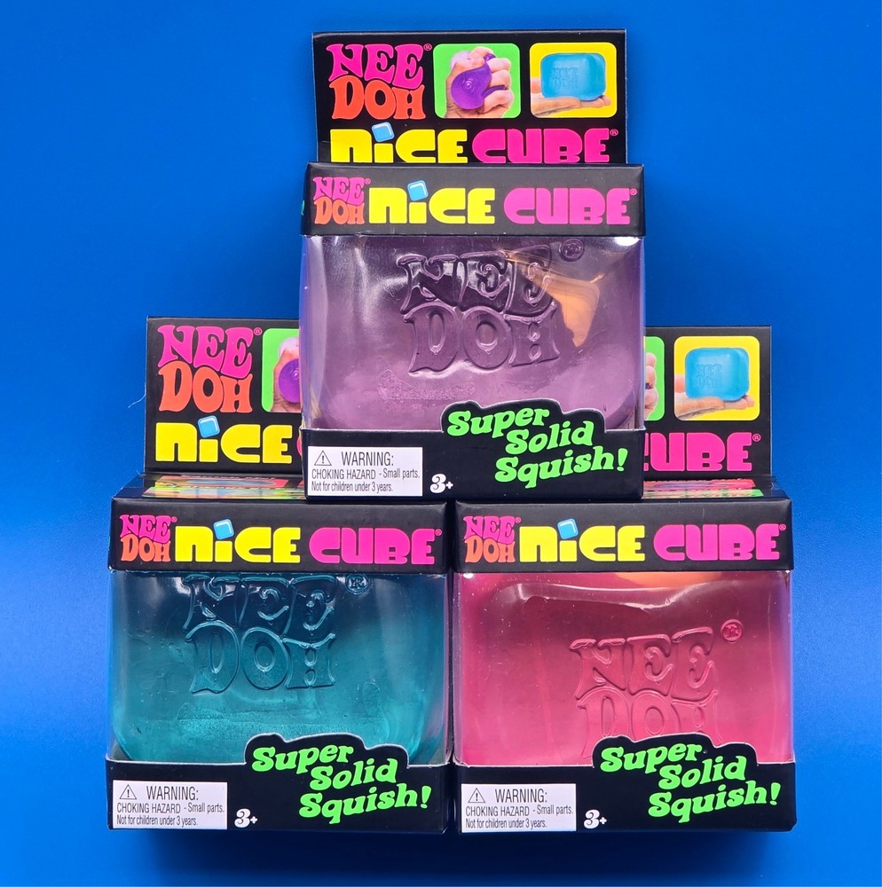 NeeDoh Nice Cube - Super Solid Squish! - Pick Your Color - Blue, Pink, Purple