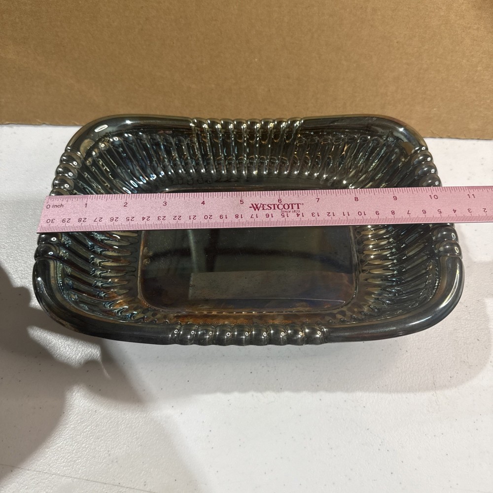 Vintage Sheffield Silverplate Water Pitcher 8.5” & Serving Dish Reed & Barton