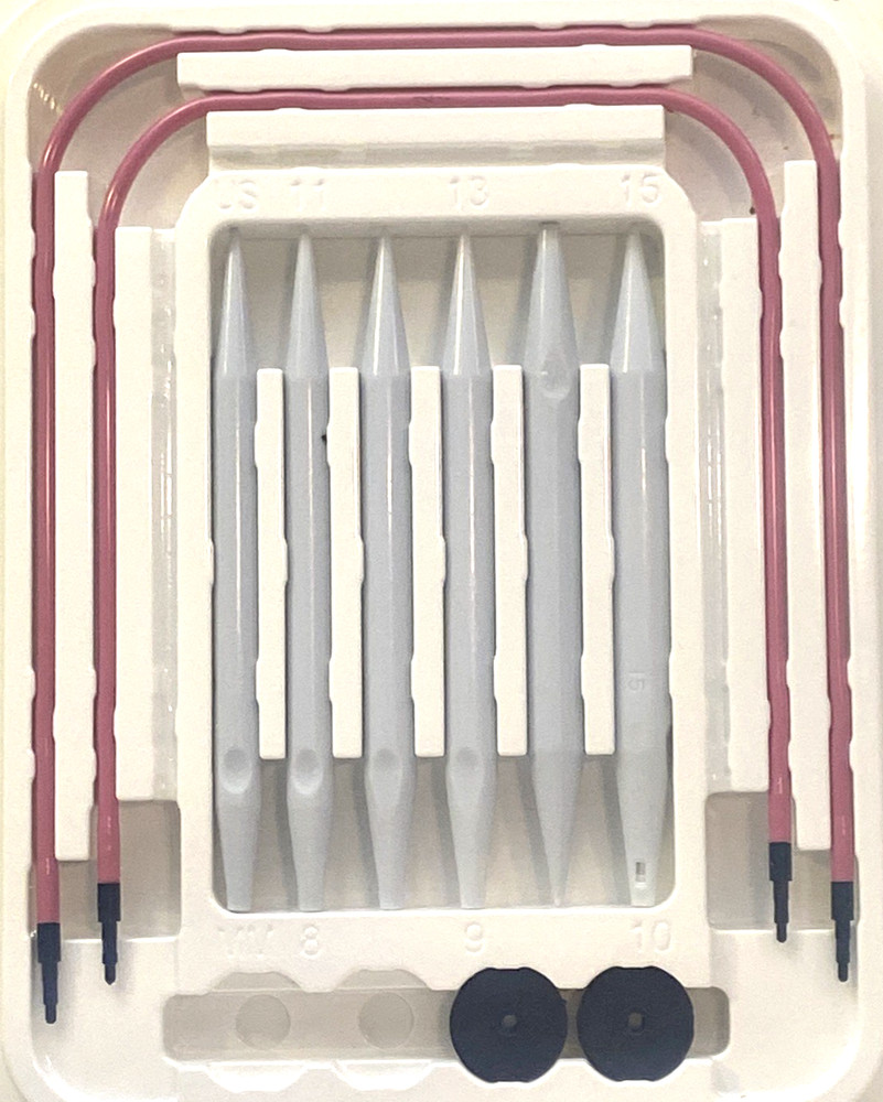 Denise Interchangeable Knitting Needles Kit Cancer Awareness Case "Incomplete"
