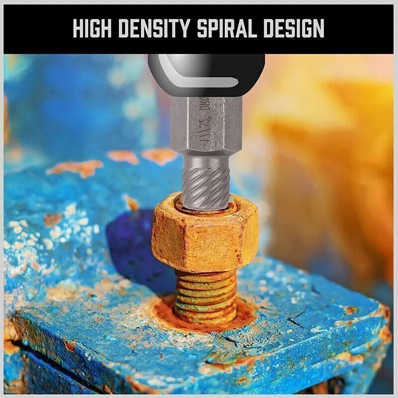 25Pcs Multi-Spline Screw Extractor Set Hex Head Bit Socket Wrench Bolt Remover