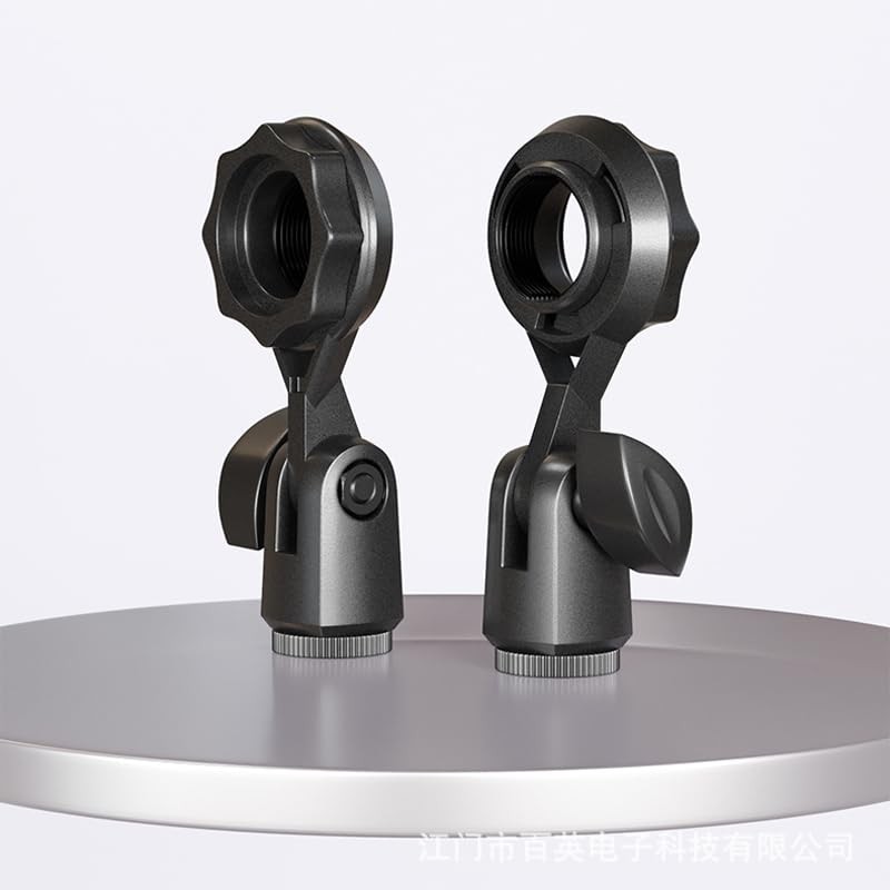 ThtRht 2 Pack Condenser Microphone Clip Holder with 7/8'' Thread Mount Black