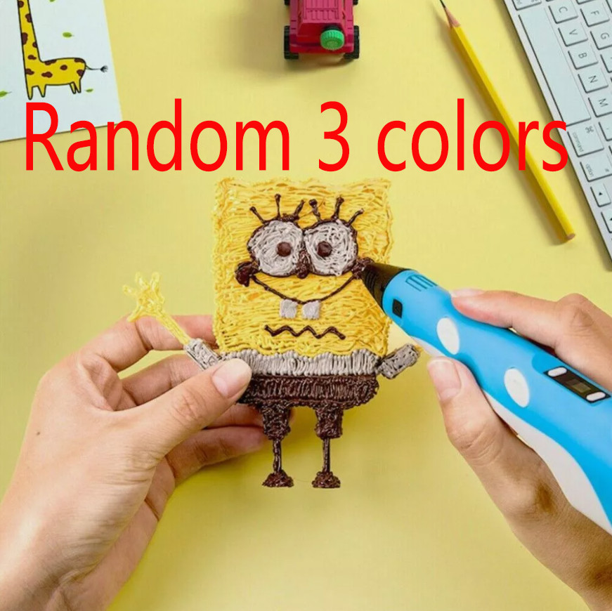 3D Printing Pen Set 3D Drawing Pen with Led Display 3 Color Filament Kid Gift