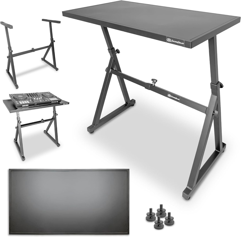 AxcessAbles KBS-FTT Adjustable Portable Keyboard Stand with Flat Tabletop