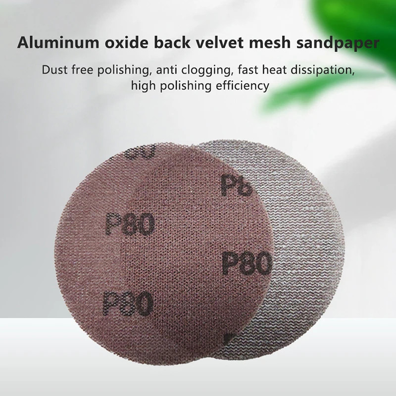 10Pcs 5inch Hook & Loop Abrasive Dust Free Grid Sanding Paper 125mm Mesh Sanding