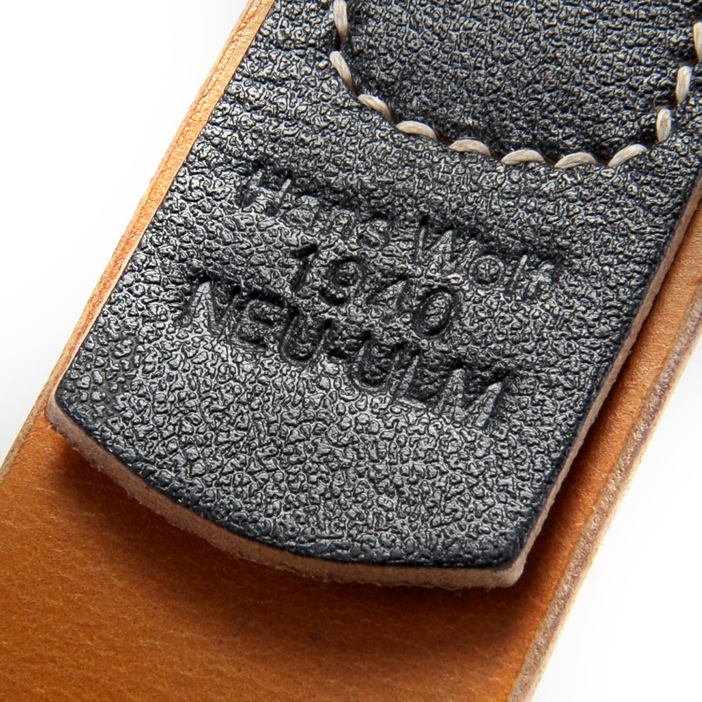 German WW2 M31 Combat Field Equipment Black Leather Belt 130 cm