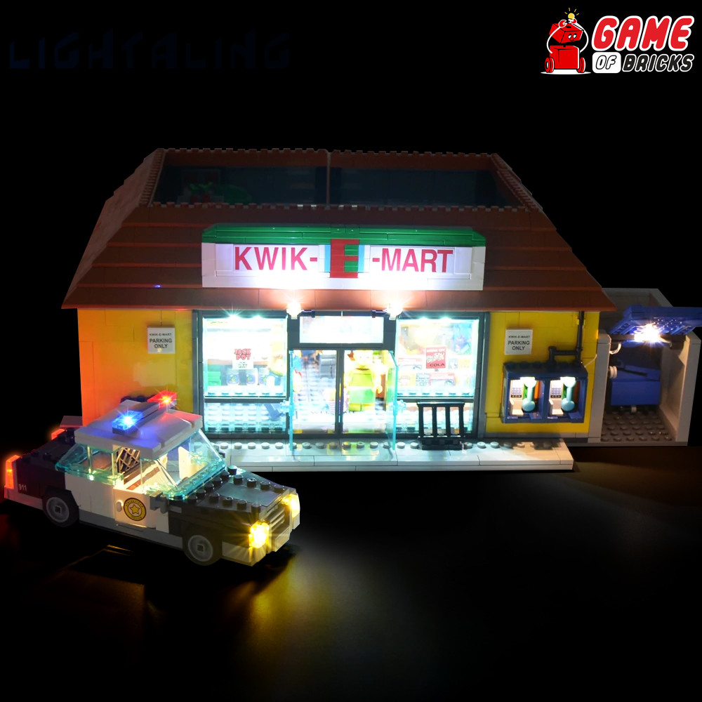 LED Light Kit for Kwik-E-Mart - Compatible with LEGO® 71016 Set