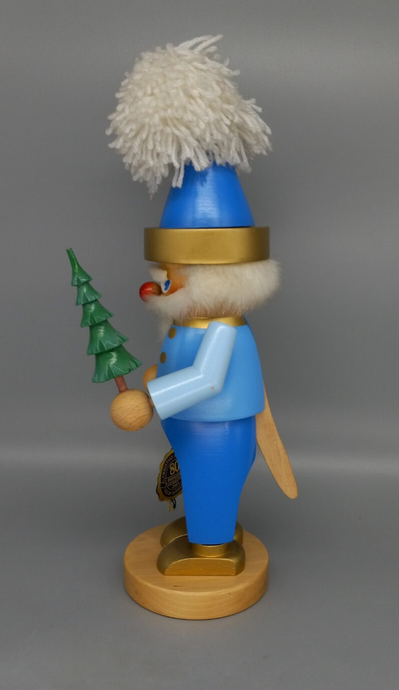 SIGNED - Steinbach Chubby Blue Santa - 12" German Nutcracker - S1740