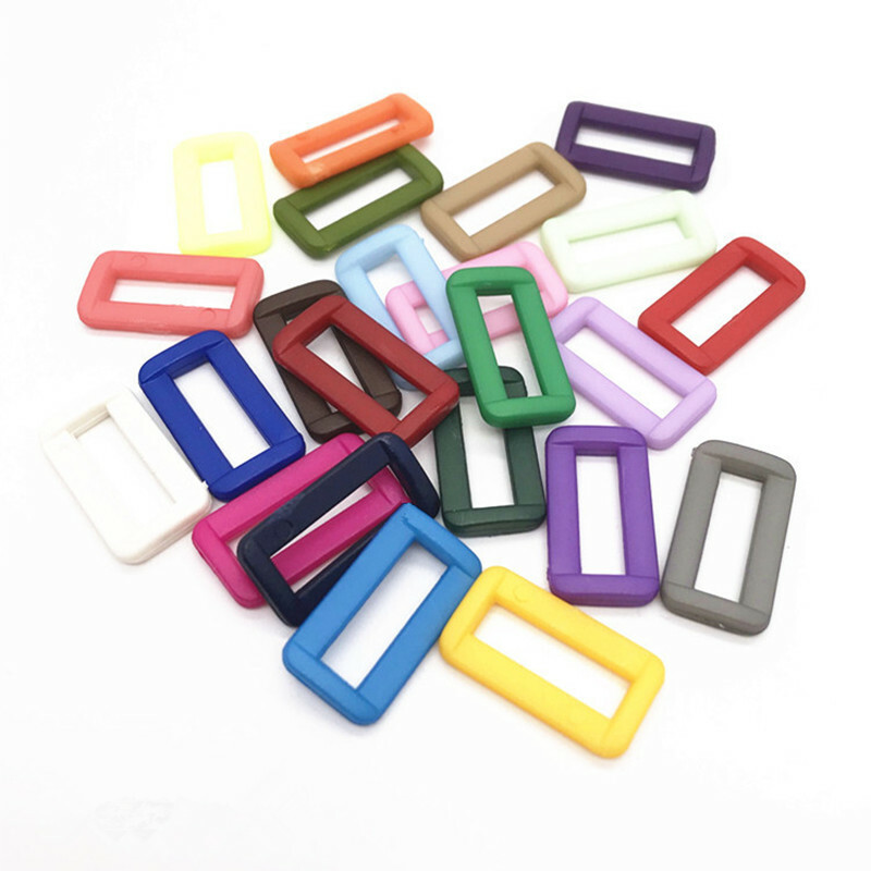 Nylon Plastic Rectangle Square Ring Buckles Loop Backpack Bag Strap Pet Webbing