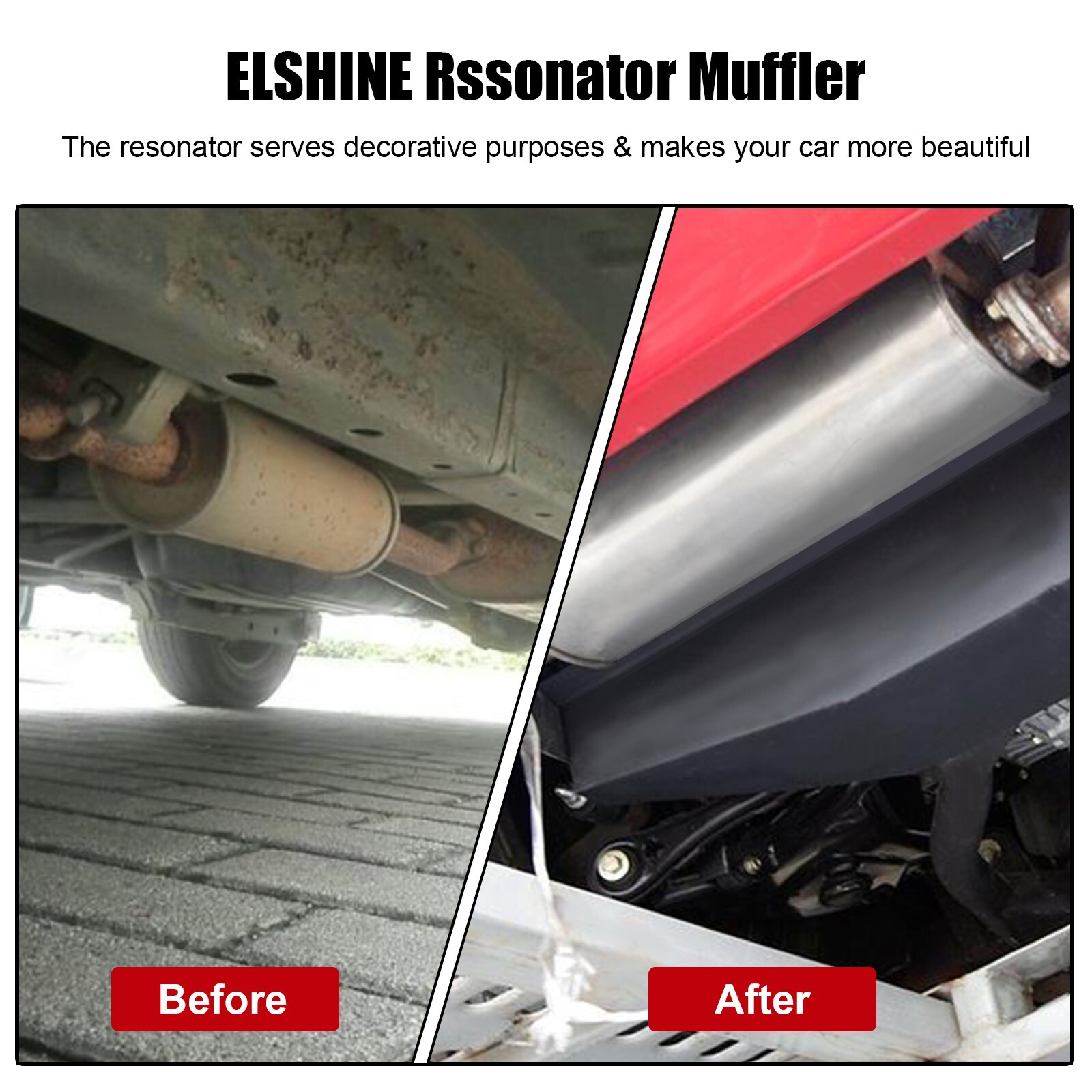 2.5'' Ultra Quiet Muffler Resonator 2.5 in,304s Exhaust Vibrant Resonator 2.5in