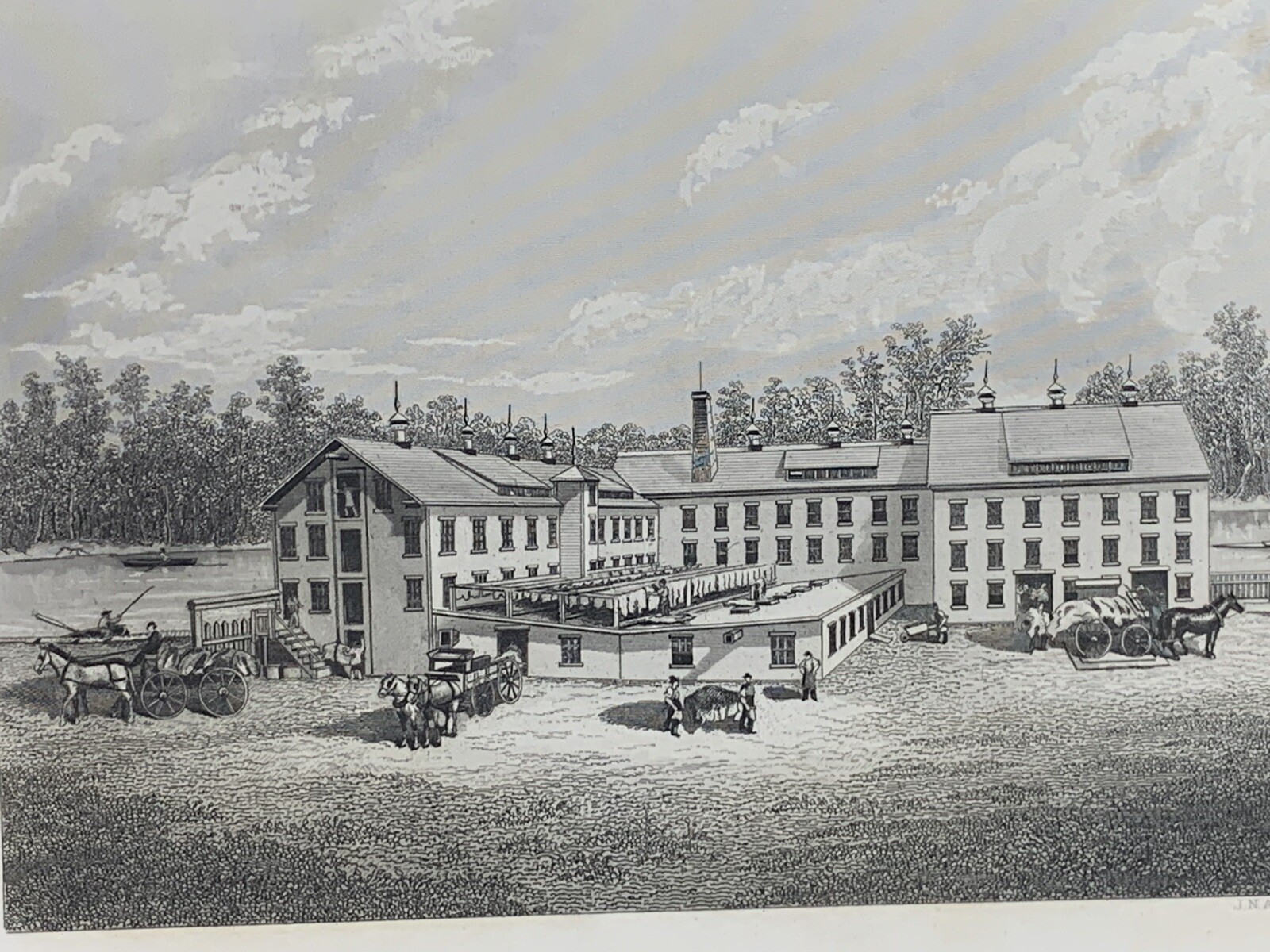 H.L. Fairbrother & Co. Leather Belting Factory Print ~ Pawtucket, Rhode Island