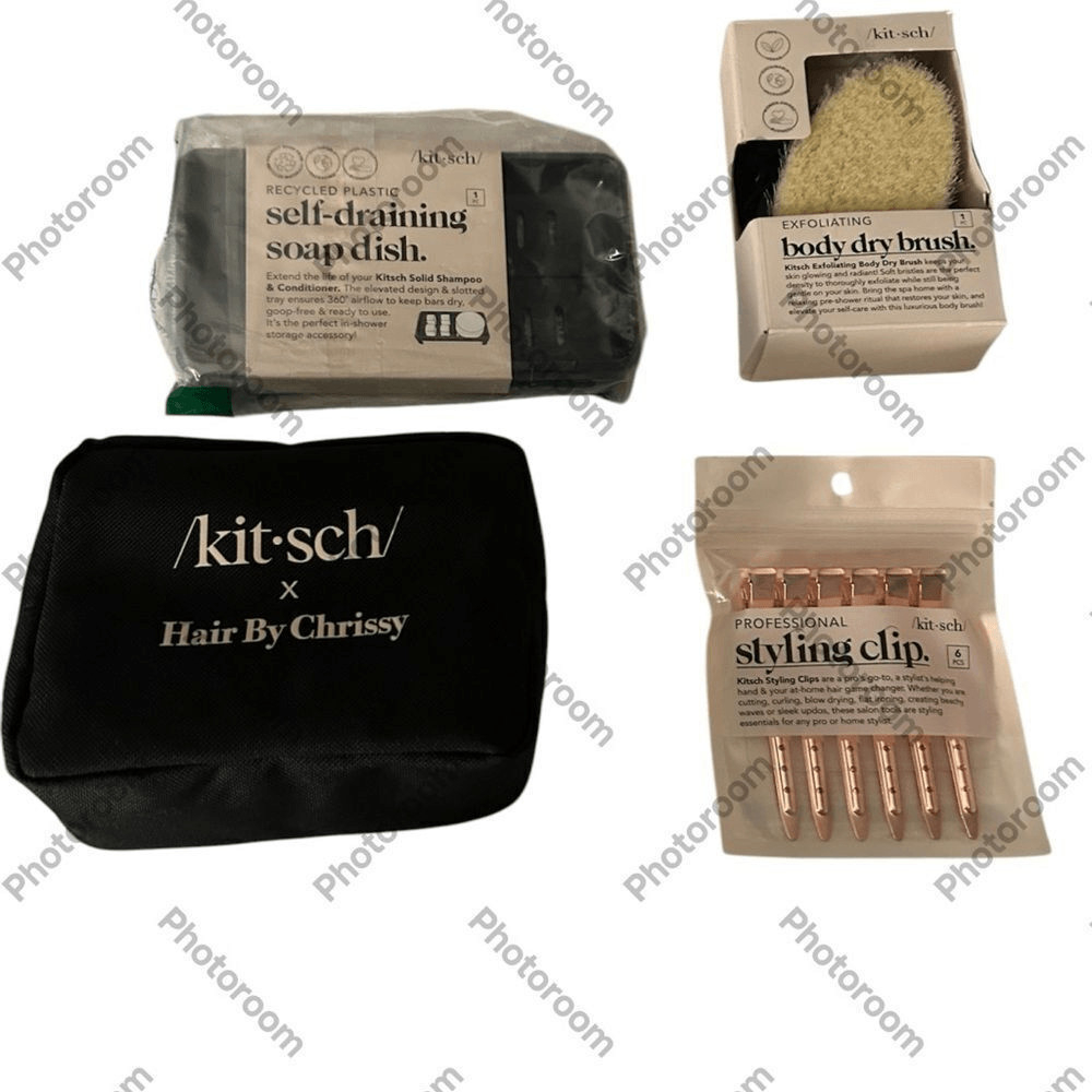 Kitsch BUNDLE includes Rollers, styling Clips, soap dish, Dry Brush, NWT