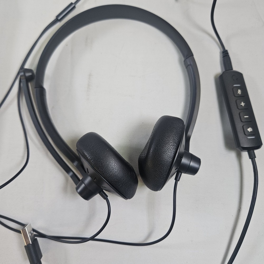 Feabask EH07 USB Headset with Microphone for PC Laptop - Wired Computer...