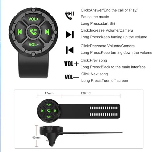 Bluetooth Media Button Remote,Wireless Waterproof Music Controller for Green