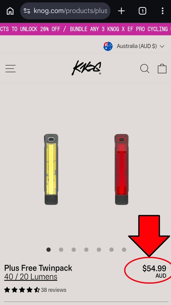 Knog Plus Free - Light Set Twin-Pack