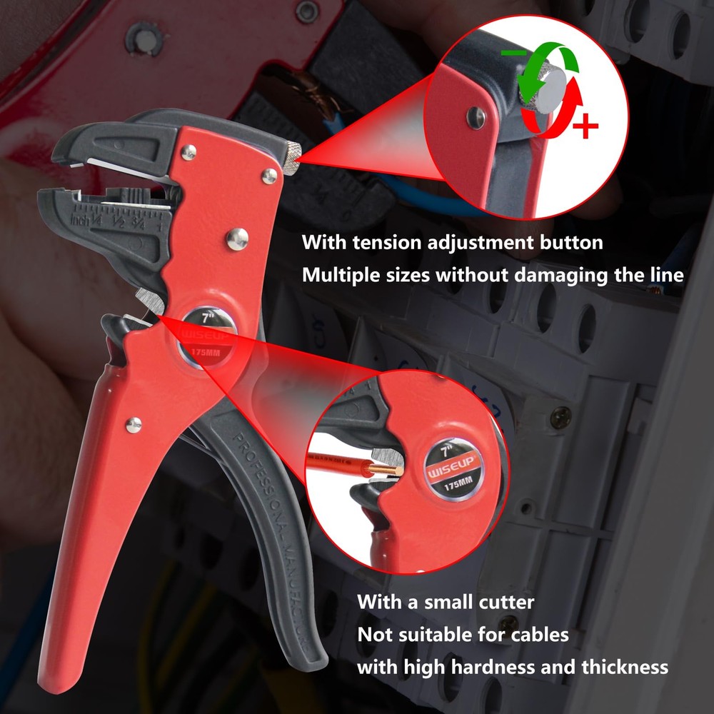 WISEUP Automatic Quick Strip Wire Stripper and 2 in 1