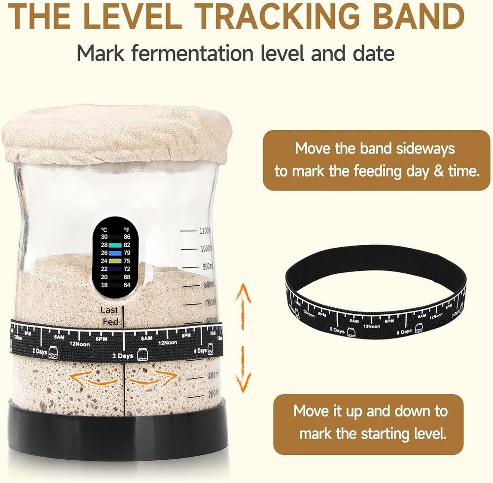 Multi-Functional 50 Oz Sourdough Starter Kit - Ideal for Bread Enthusiasts