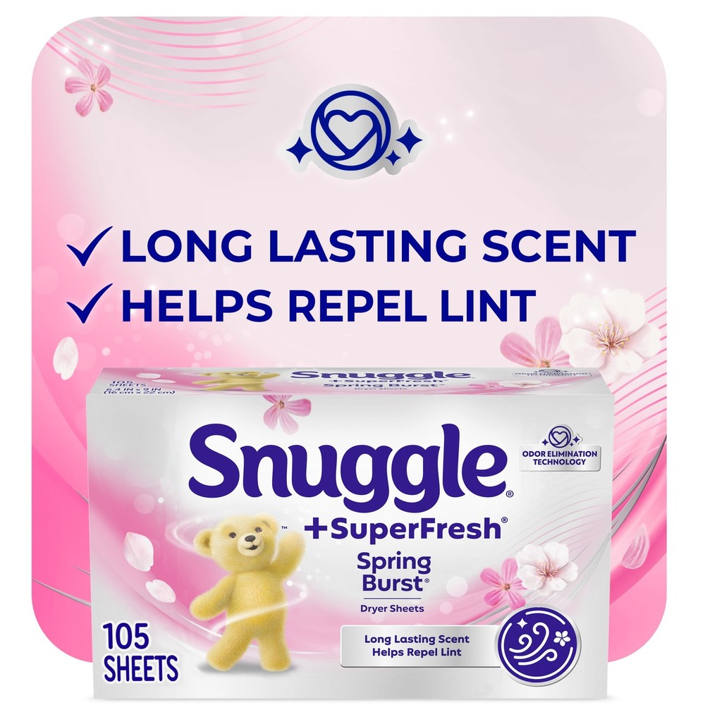Fabric Softener Dryer Sheets, Spring Burst Formula, 200-Count