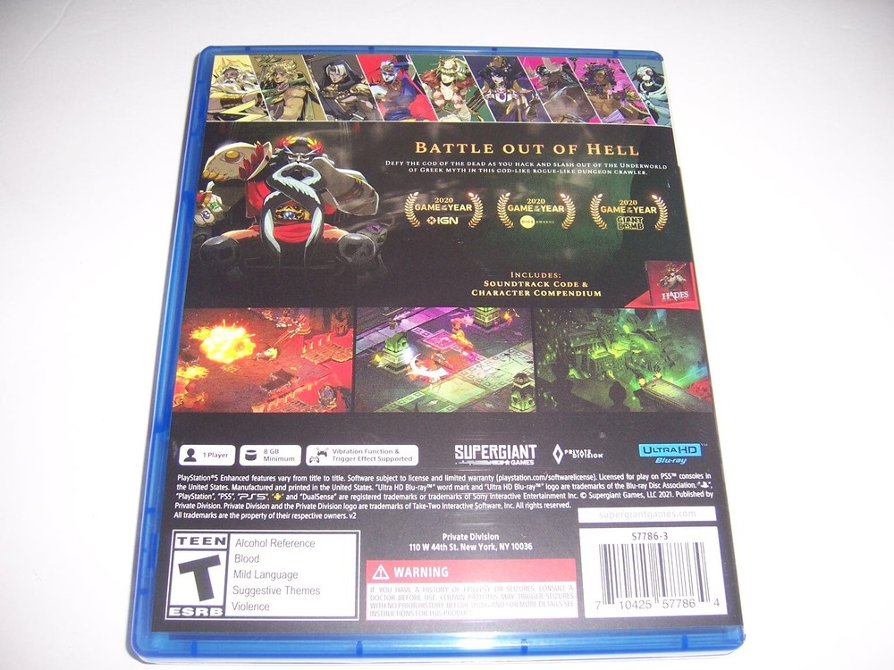 Authentic Box Case Replacement Sony PlayStation 5 PS5 for Hades