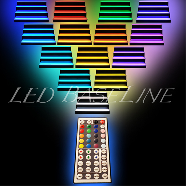 54" COLOR Changing 3 Step Display Glass Bottle Glorifier