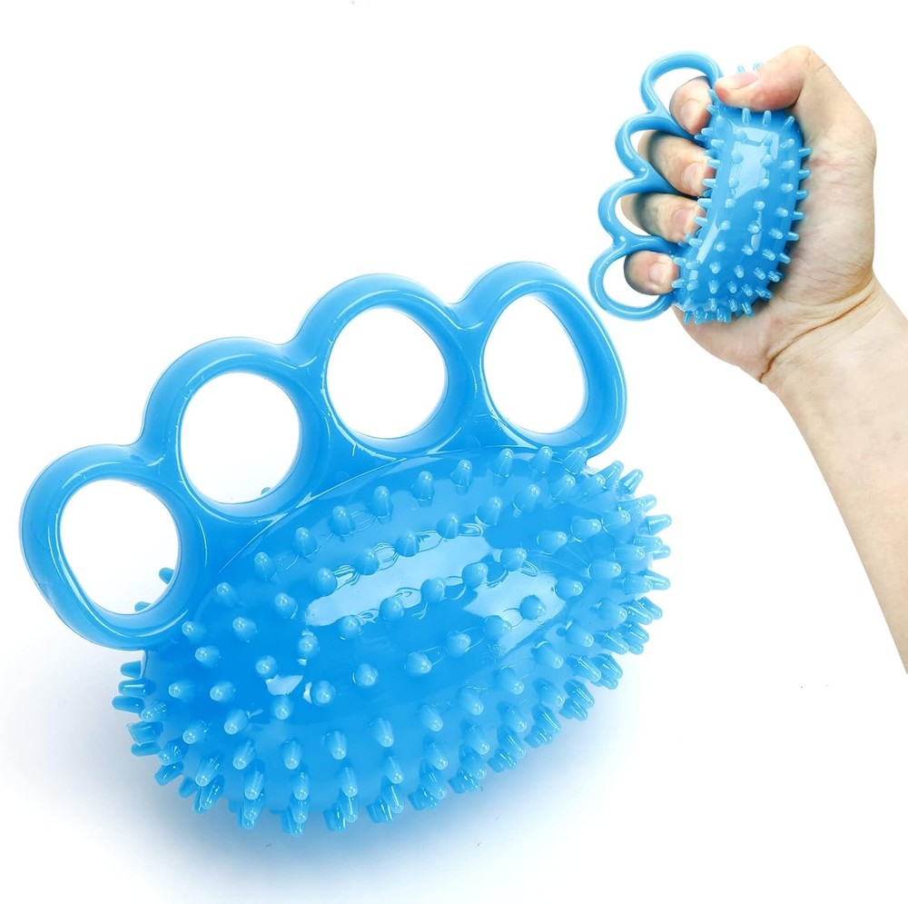 Hand Grip Strength Ball, Finger Wrist Flexibility Exerciser Blue